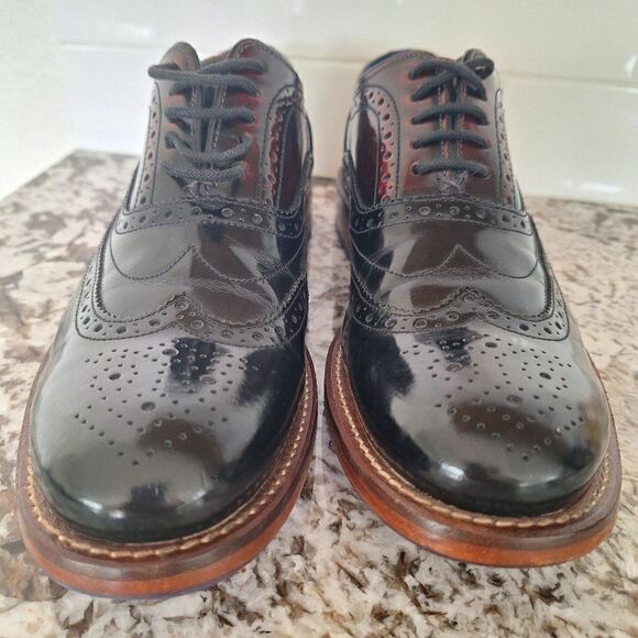 Ted Baker  Black Brown Patent Leather oxfords dress‎ shoes size 7.5 US/40.5 EU main image 6